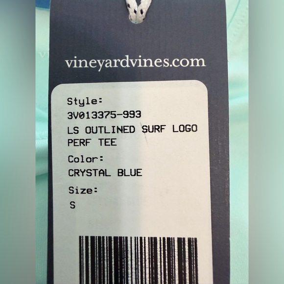 New Vineyard Vines Rashguard Long Sleeve Youth Kids Size Small Crystal Blue UPF - Picture 2 of 4